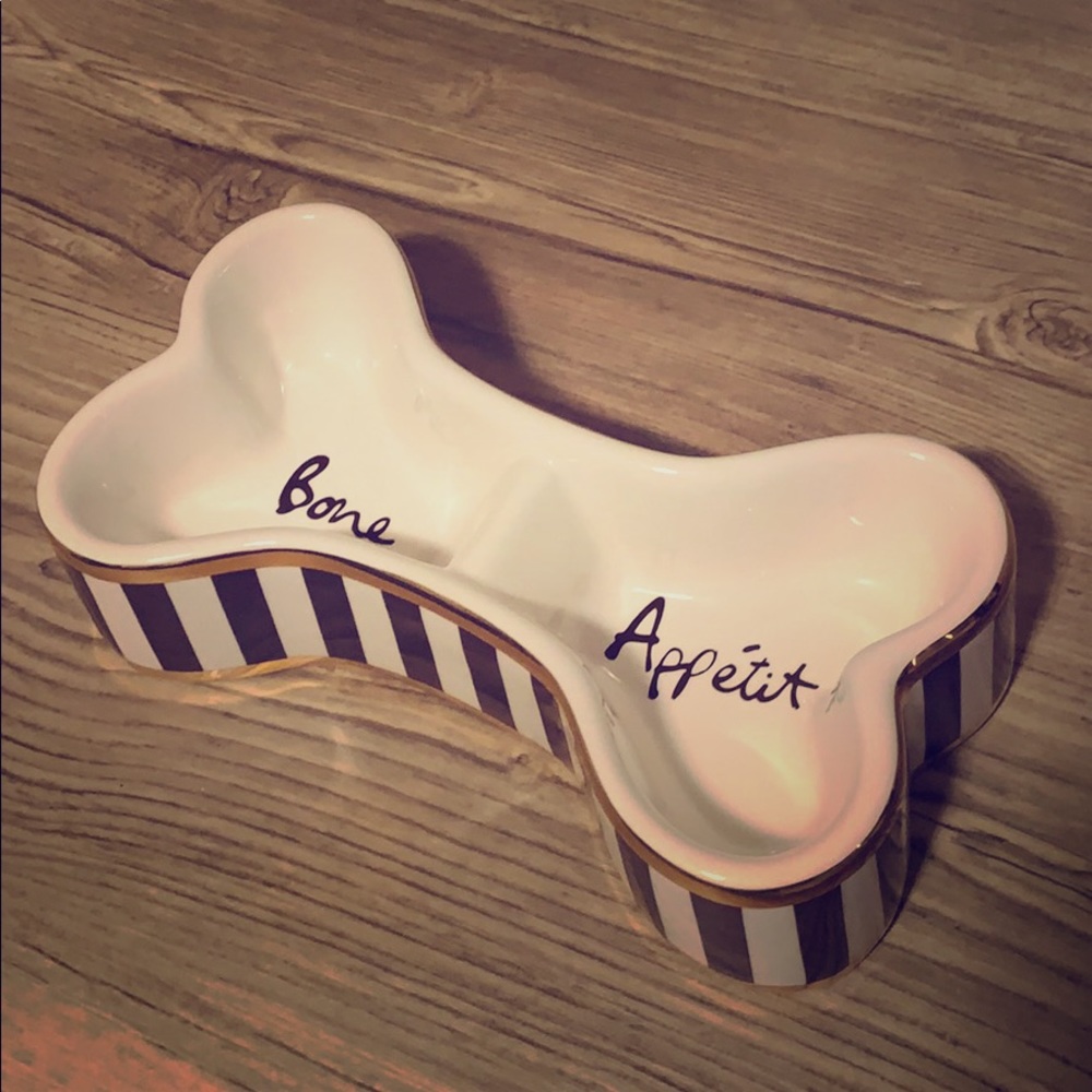 Henri Bendel double dog dish food bowl